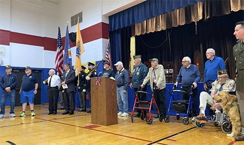 Veterans being honored at a special ceremony held at Memorial